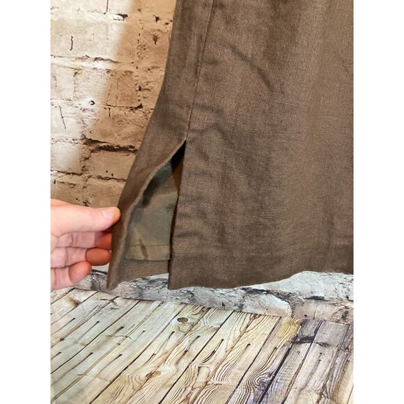 Talbots Brown Mini Dress with White Trim - Picture 14 of 15